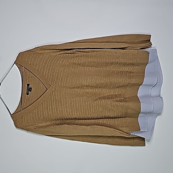 Hilary Radley tan XL Ling sleeve sweater - Picture 1 of 7